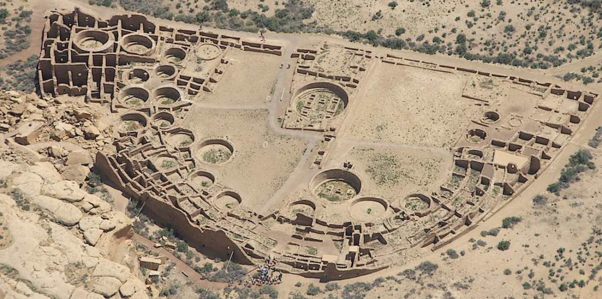 Vista aérea de Pueblo Bonito